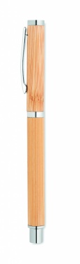 Logo trade corporate gifts image of: Bamboo gel pen
